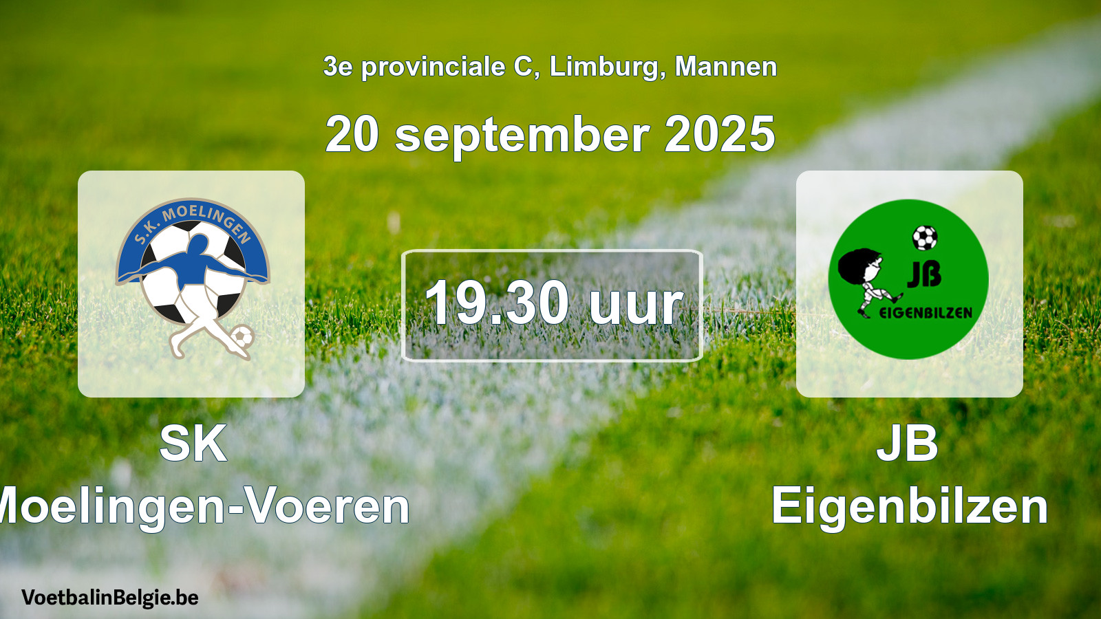 Scheduled match men football: SK Moelingen-Voeren - JB Eigenbilzen (20 September 2025)