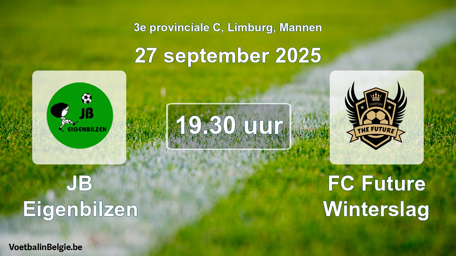 Scheduled match men football: JB Eigenbilzen - FC Future Winterslag (27 September 2025)