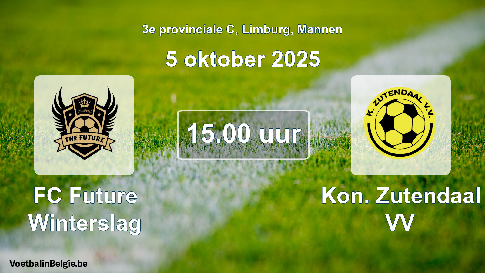 Scheduled match men football: FC Future Winterslag - Kon. Zutendaal VV (5 October 2025)