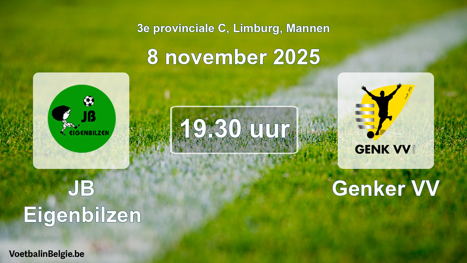 Scheduled match men football: JB Eigenbilzen - Genker VV (8 November 2025)