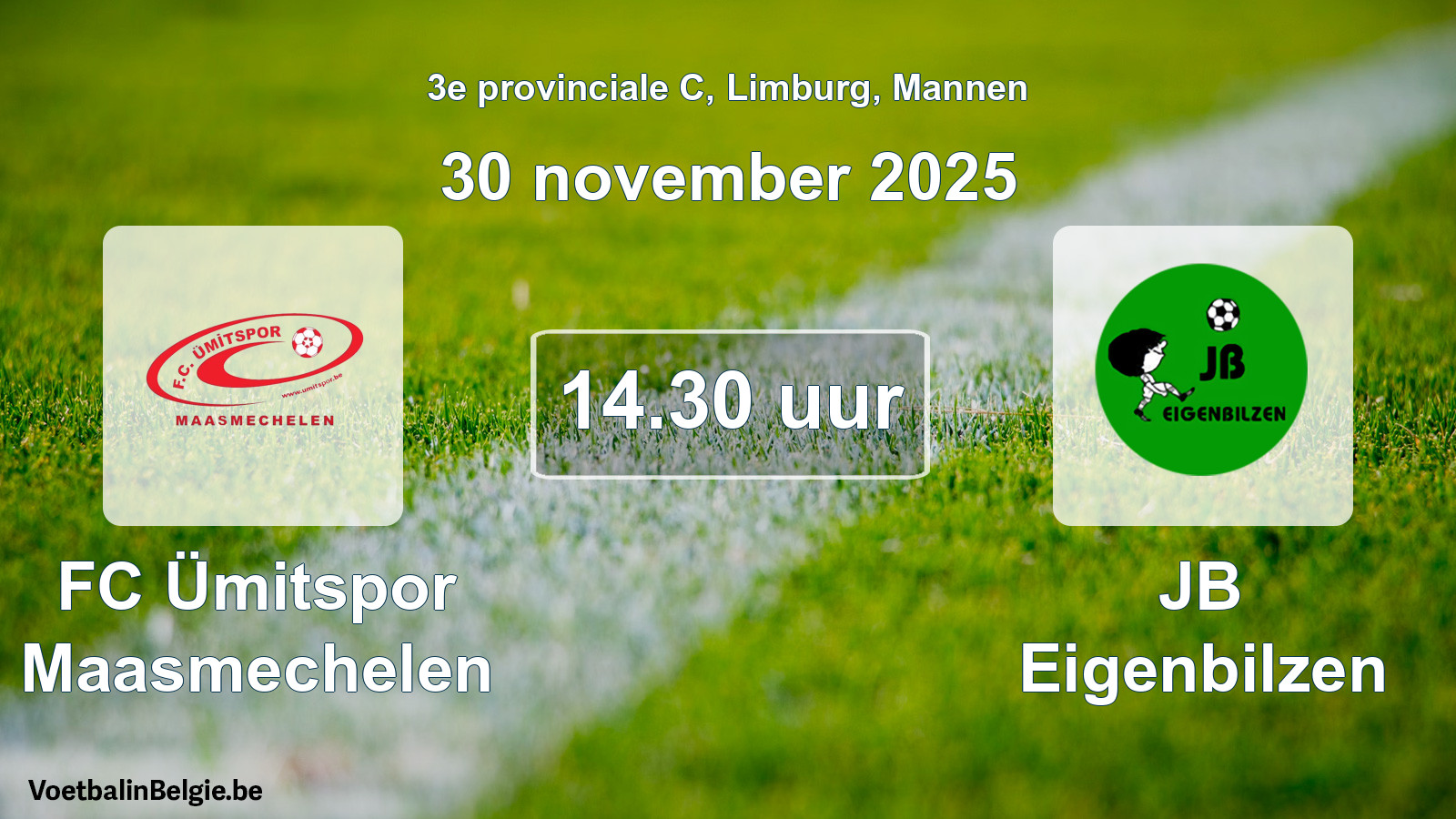 Scheduled match men football: FC Ümitspor Maasmechelen - JB Eigenbilzen (30 November 2025)