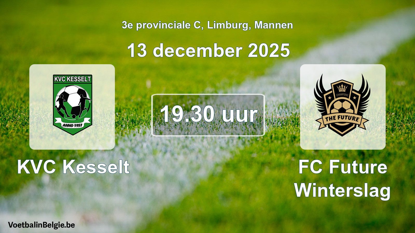 Scheduled match men football: KVC Kesselt - FC Future Winterslag (13 December 2025)