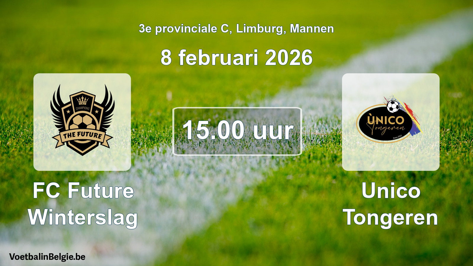 Scheduled match men football: FC Future Winterslag - Unico Tongeren (8 February 2026)