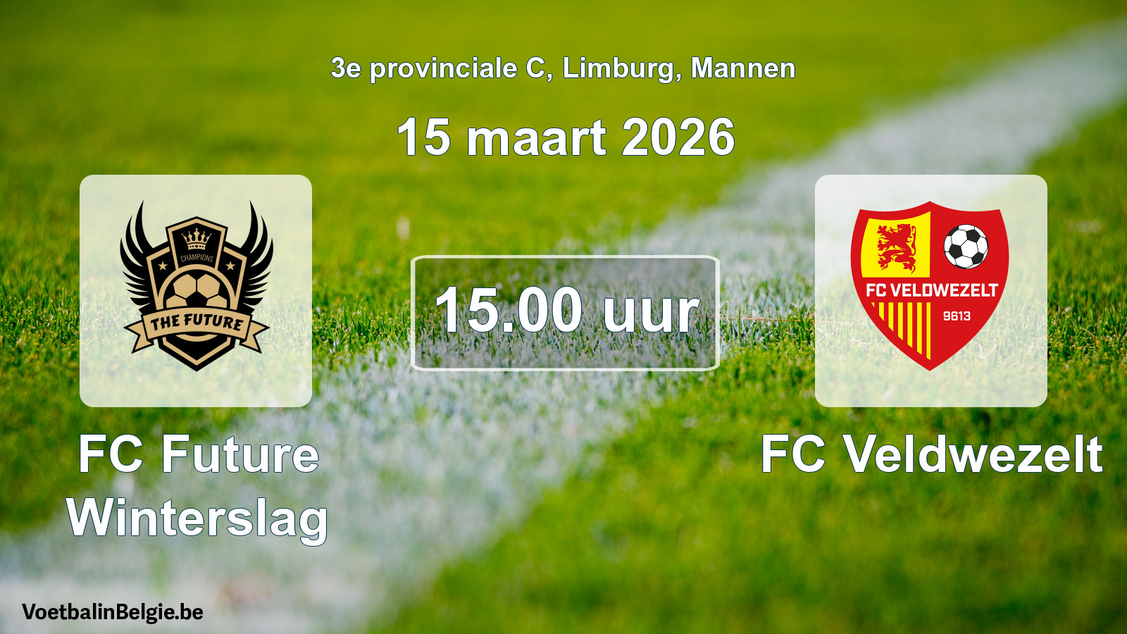 Scheduled match men football: FC Future Winterslag - FC Veldwezelt (15 March 2026)
