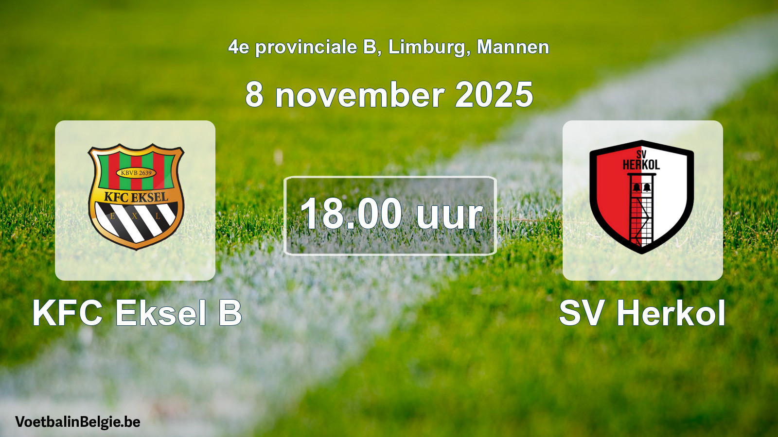 Scheduled match men football: KFC Eksel B - SV Herkol (8 November 2025)