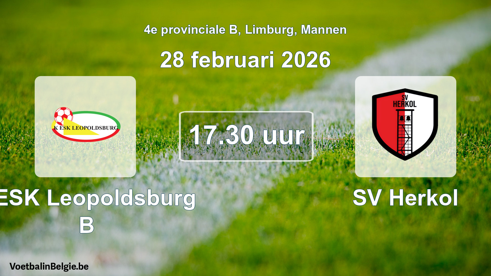 Scheduled match men football: KESK Leopoldsburg B - SV Herkol (28 February 2026)