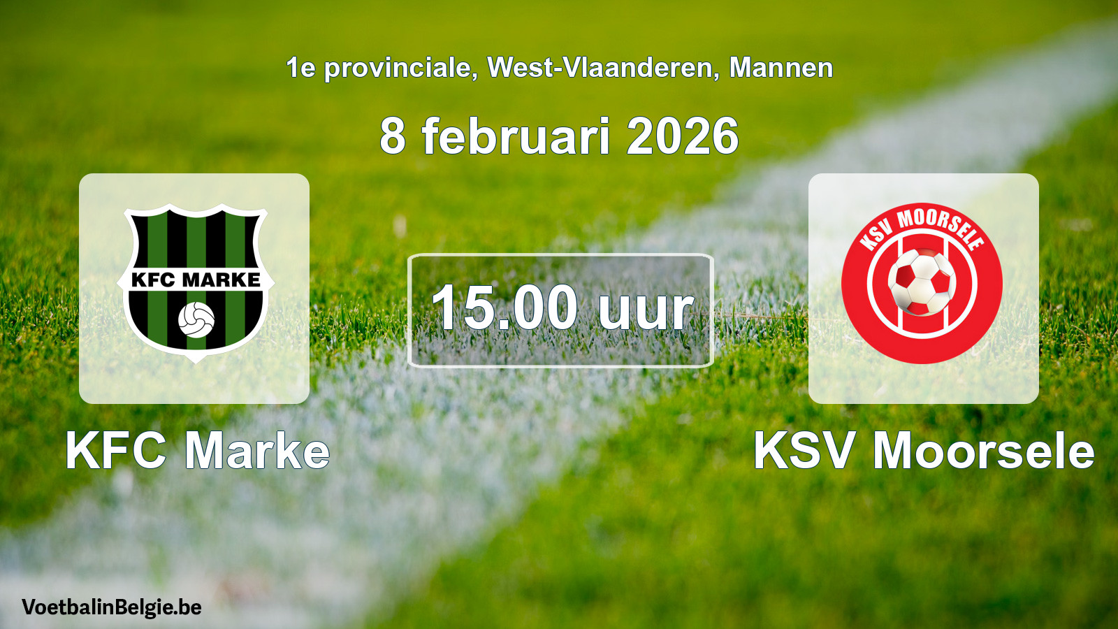 Scheduled match men football: KFC Marke - KSV Moorsele (8 February 2026)