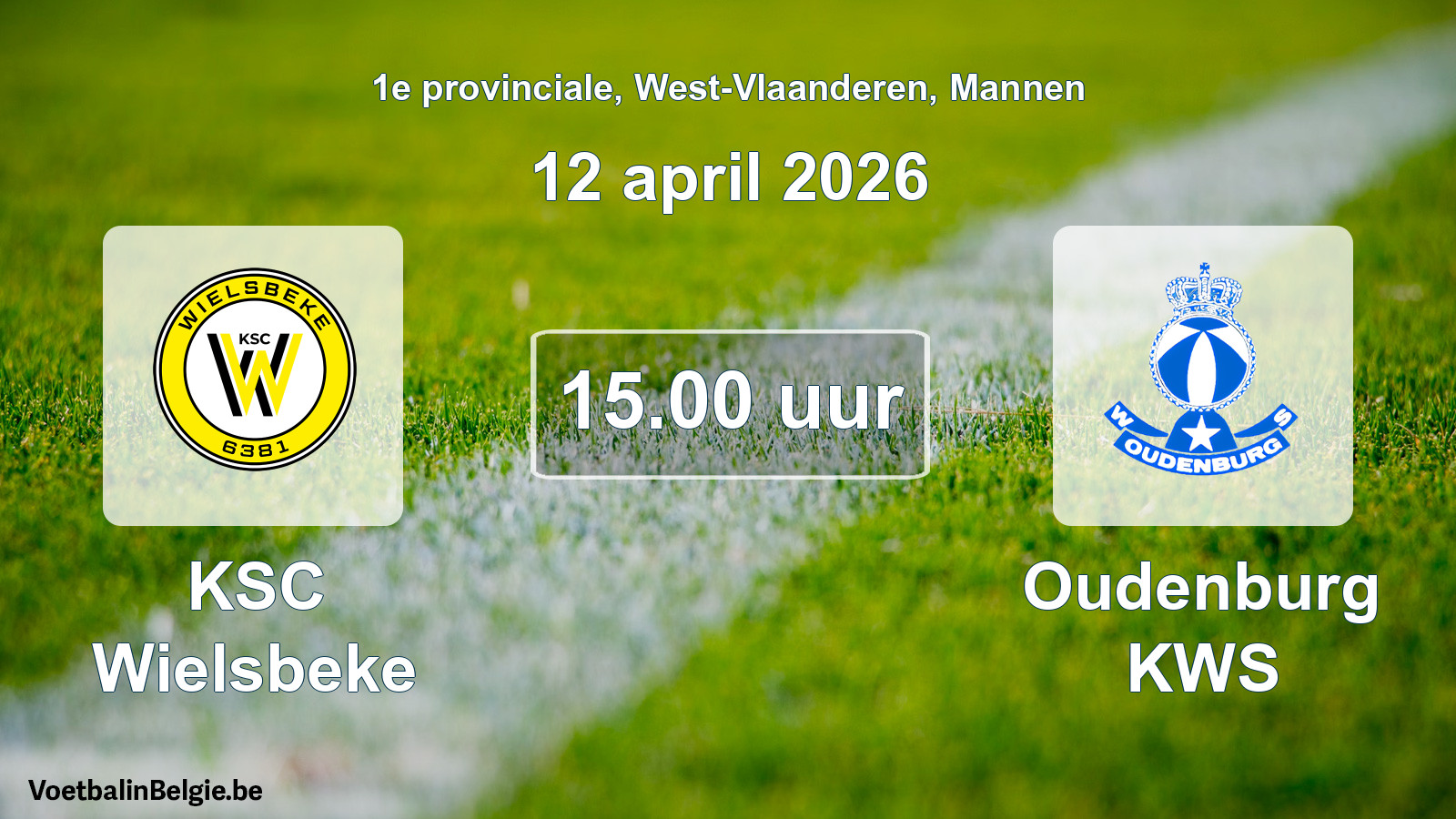 Scheduled match men football: KSC Wielsbeke - Oudenburg KWS (12 April 2026)