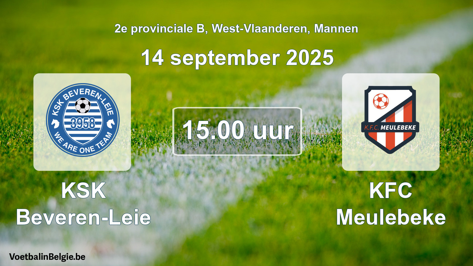 Scheduled match men football: KSK Beveren-Leie - KFC Meulebeke (14 September 2025)