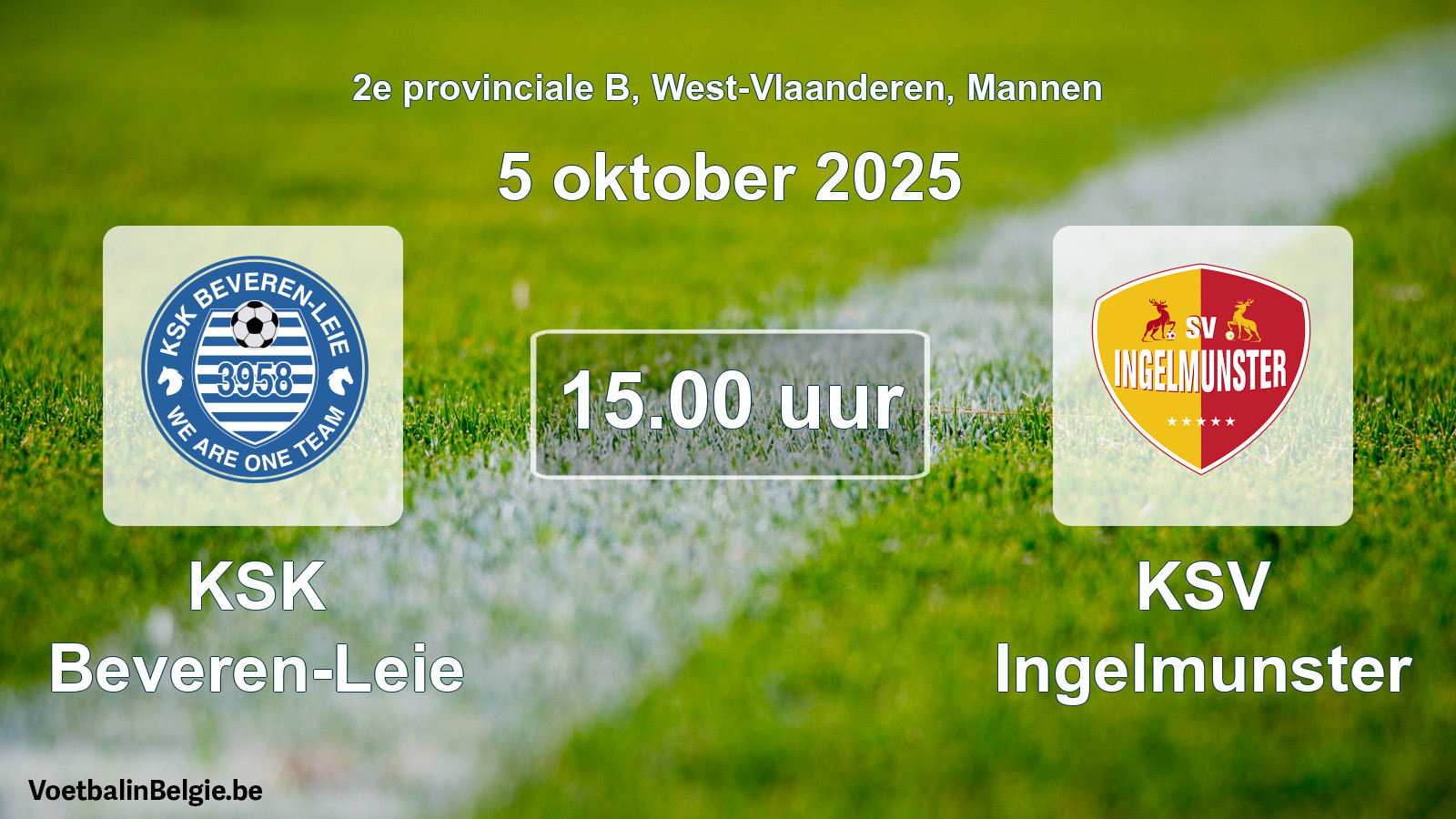 Scheduled match men football: KSK Beveren-Leie - KSV Ingelmunster (5 October 2025)