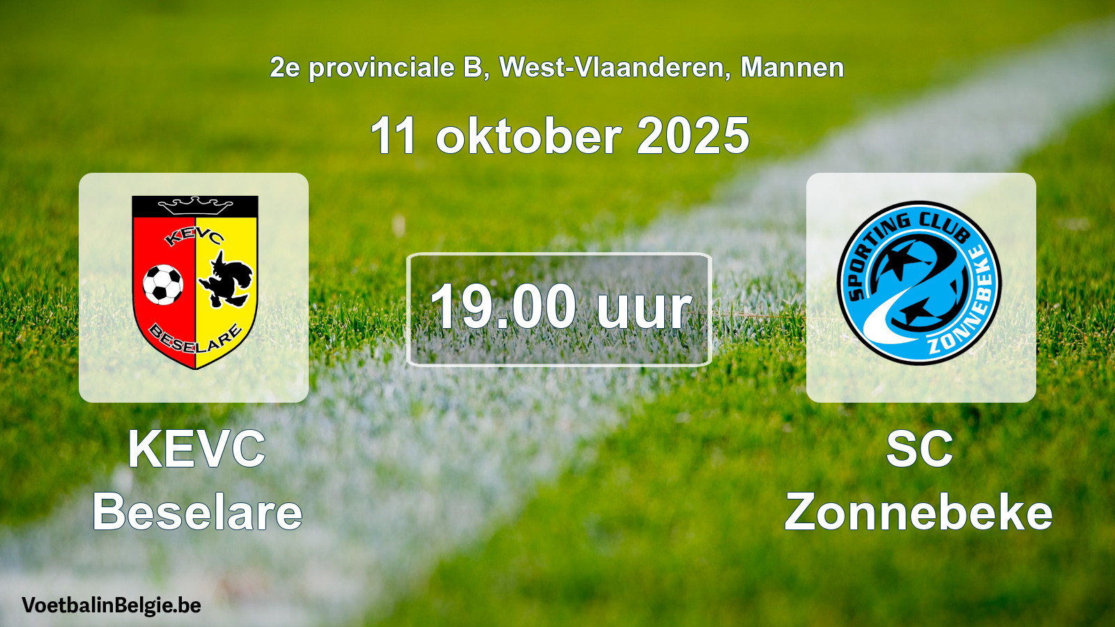 Scheduled match men football: KEVC Beselare - SC Zonnebeke (11 October 2025)