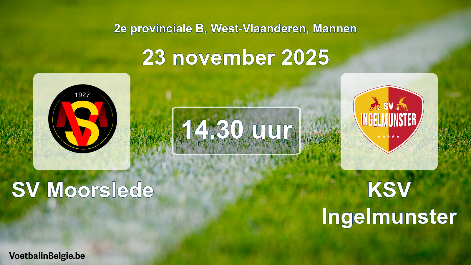 Scheduled match men football: SV Moorslede - KSV Ingelmunster (23 November 2025)