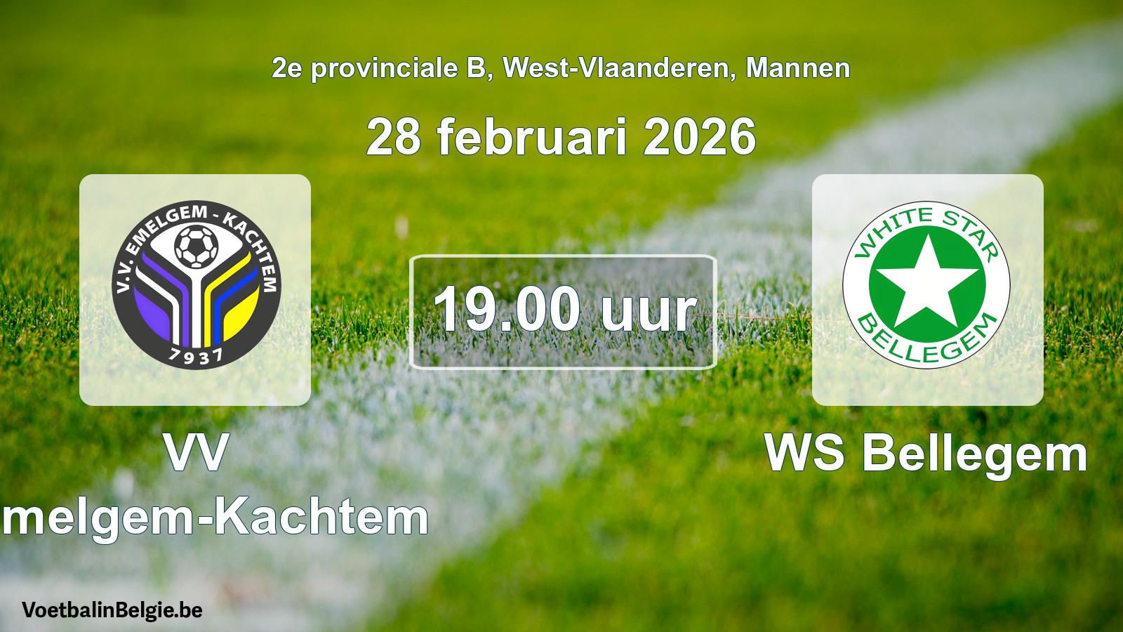Scheduled match men football: VV Emelgem-Kachtem - WS Bellegem (28 February 2026)
