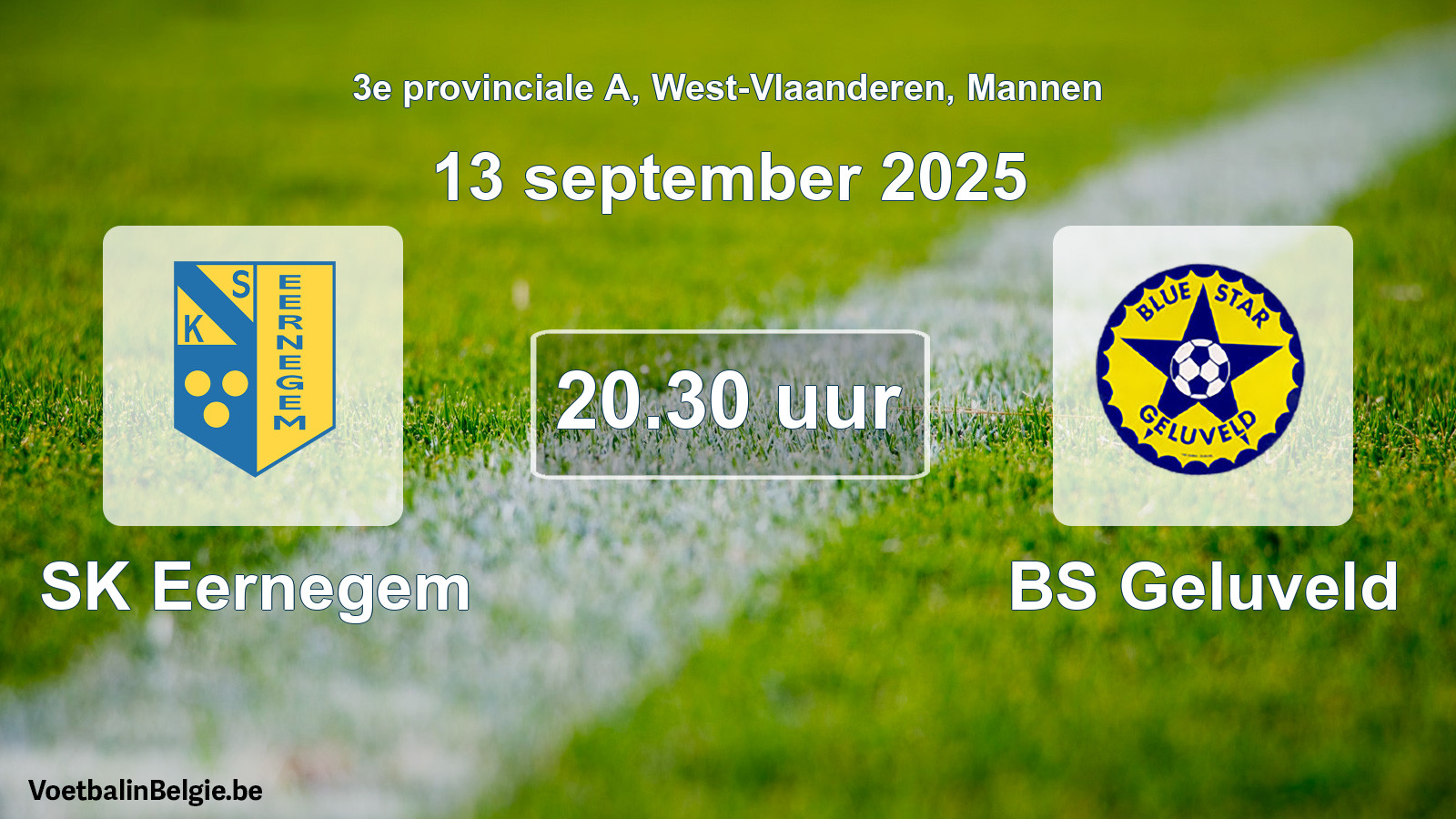 Scheduled match men football: SK Eernegem - BS Geluveld (13 September 2025)