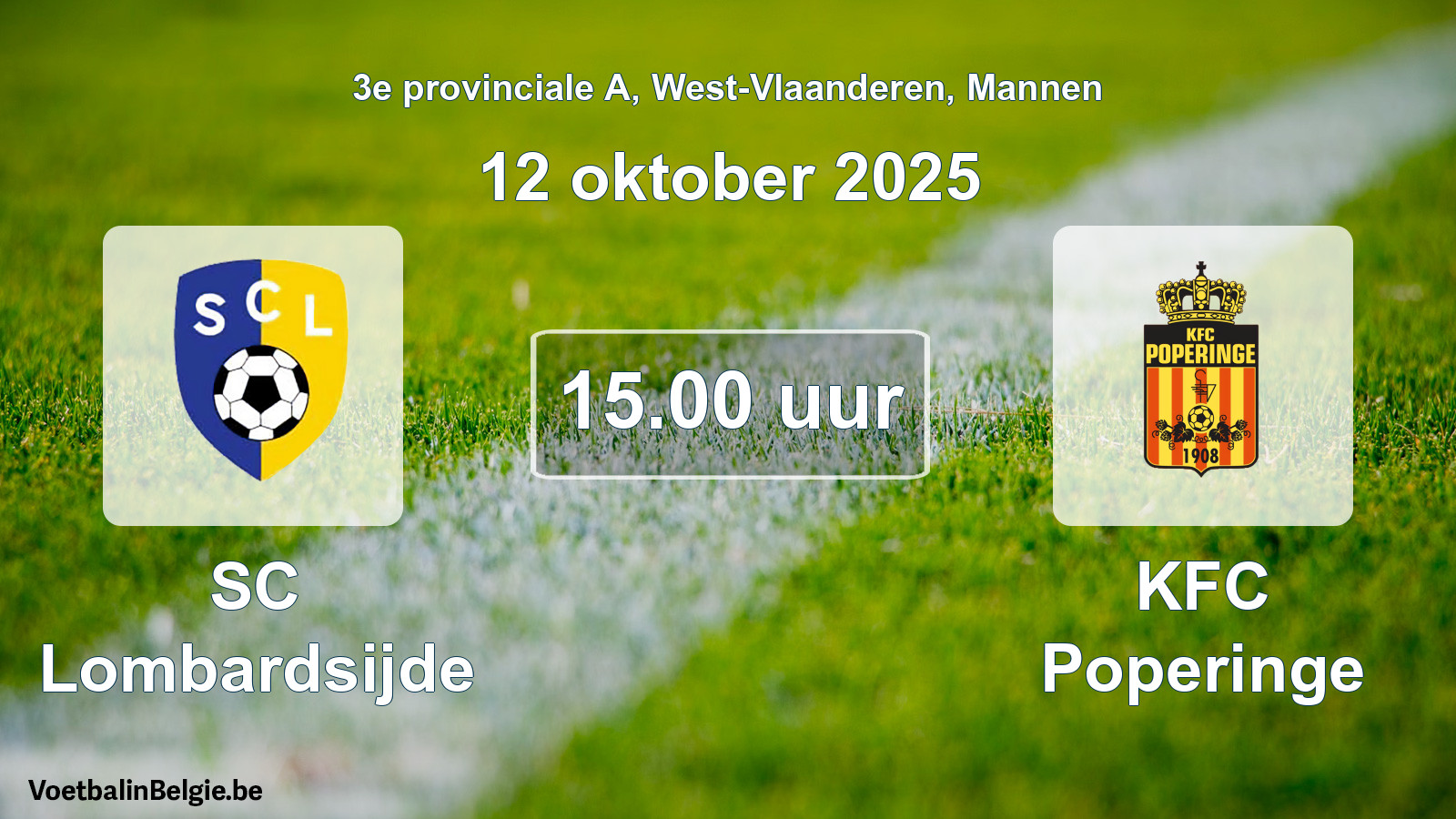 Scheduled match men football: SC Lombardsijde - KFC Poperinge (12 October 2025)