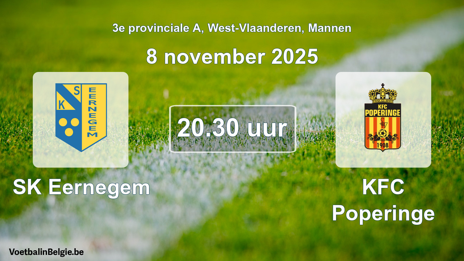 Scheduled match men football: SK Eernegem - KFC Poperinge (8 November 2025)