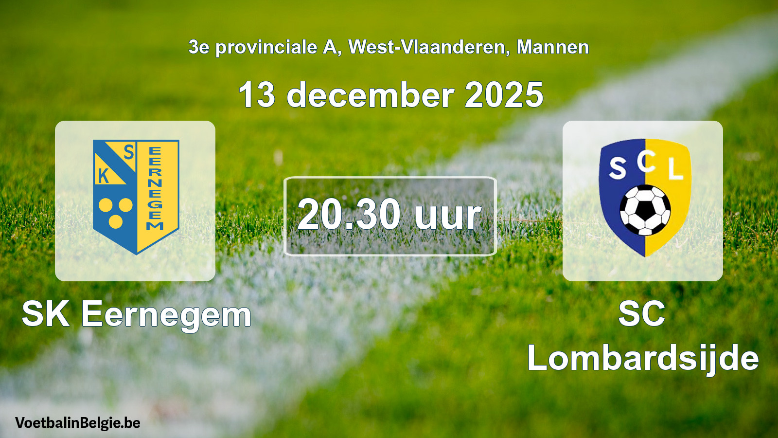 Scheduled match men football: SK Eernegem - SC Lombardsijde (13 December 2025)
