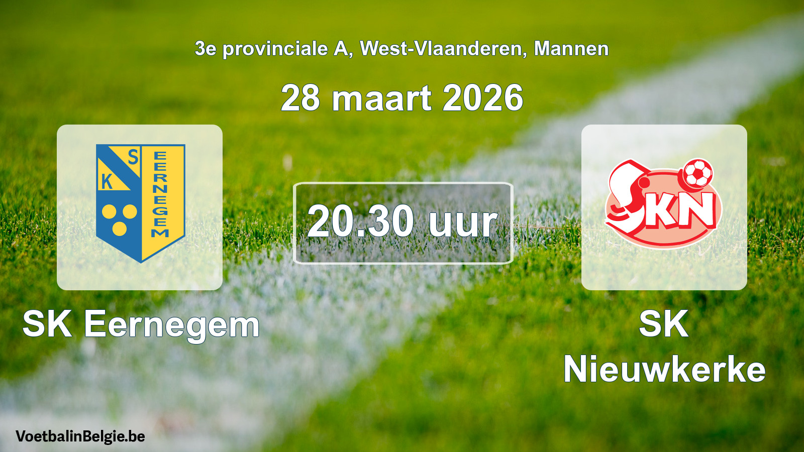 Scheduled match men football: SK Eernegem - SK Nieuwkerke (28 March 2026)