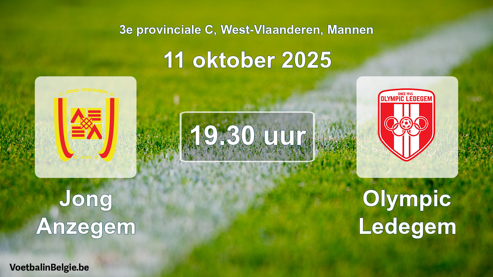 Scheduled match men football: Jong Anzegem - Olympic Ledegem (11 October 2025)