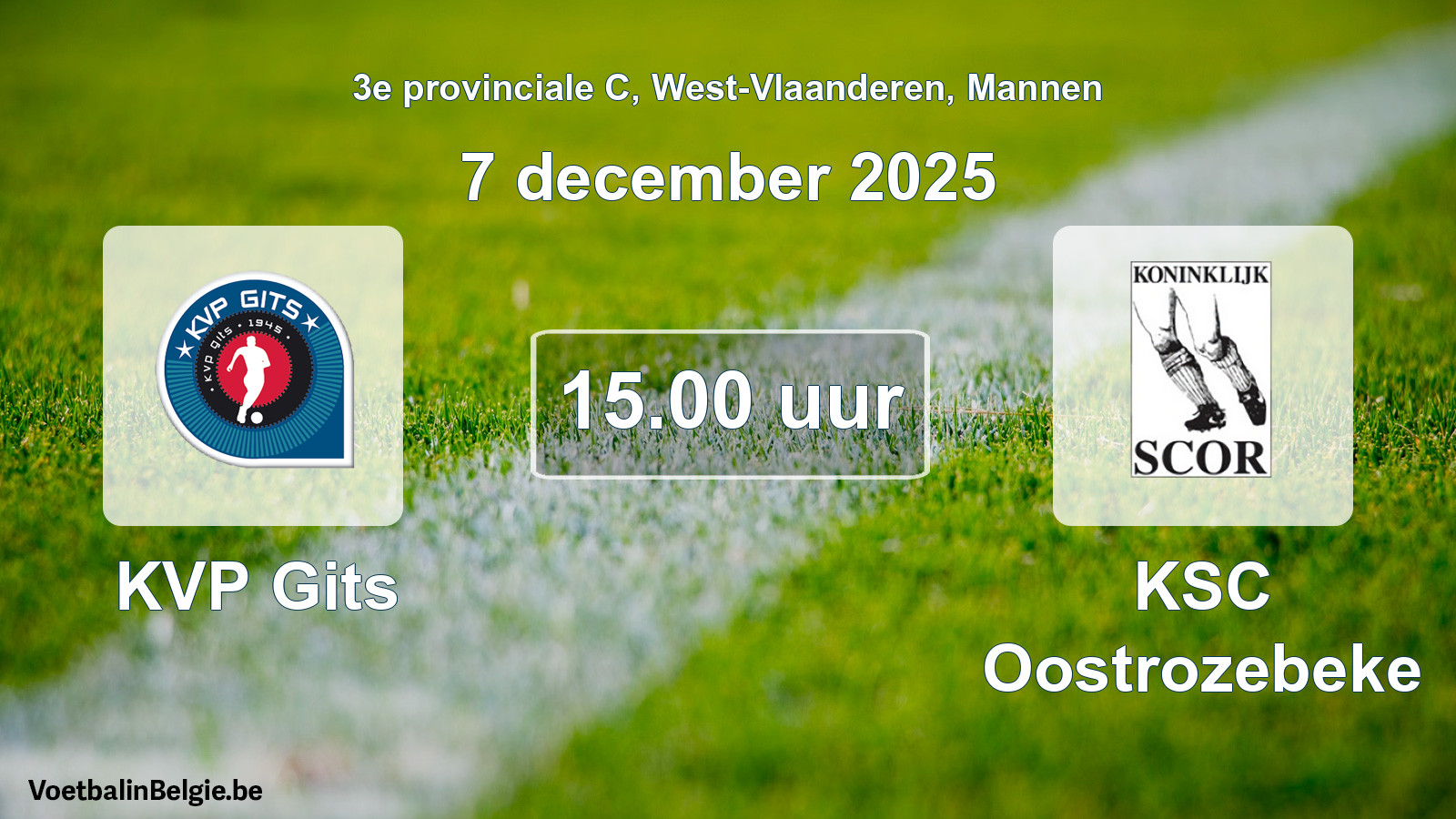 Scheduled match men football: KVP Gits - KSC Oostrozebeke (7 December 2025)