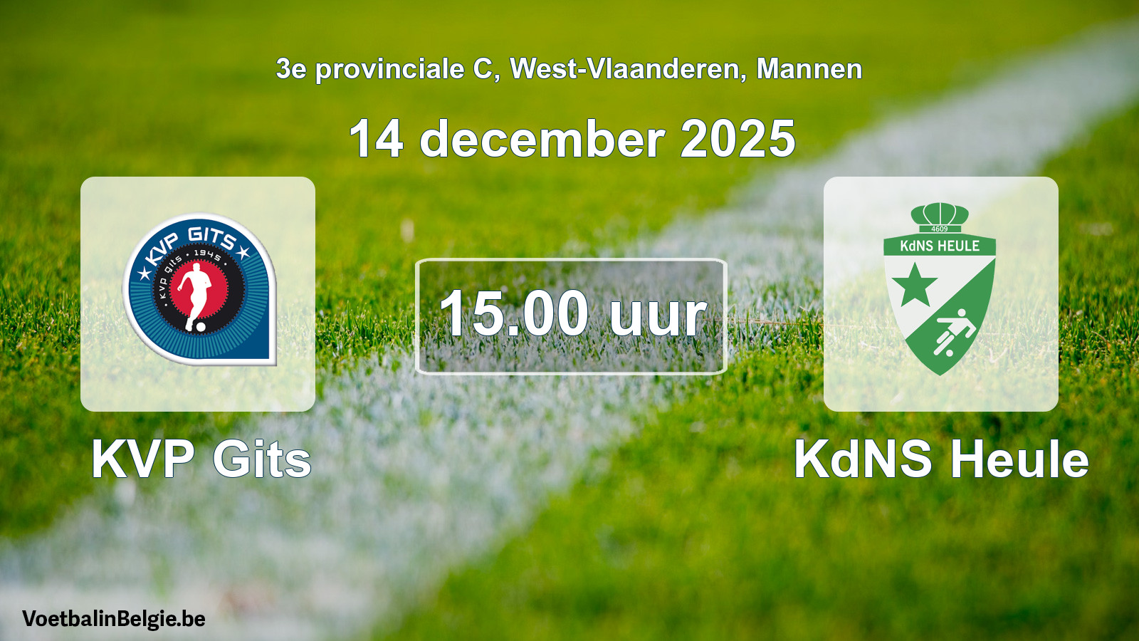 Scheduled match men football: KVP Gits - KdNS Heule (14 December 2025)