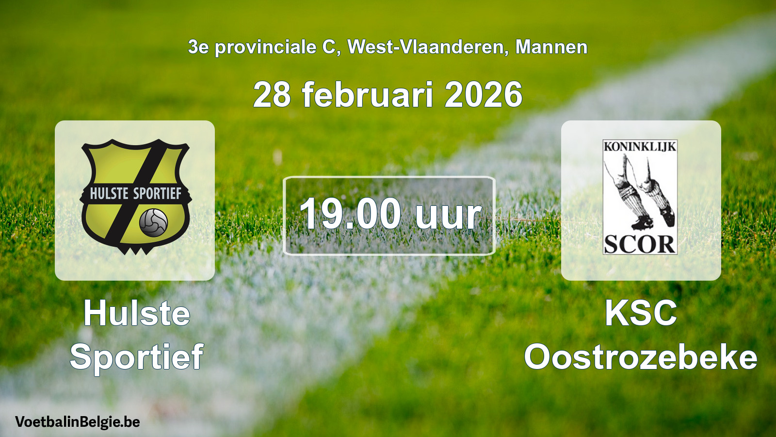Scheduled match men football: Hulste Sportief - KSC Oostrozebeke (28 February 2026)