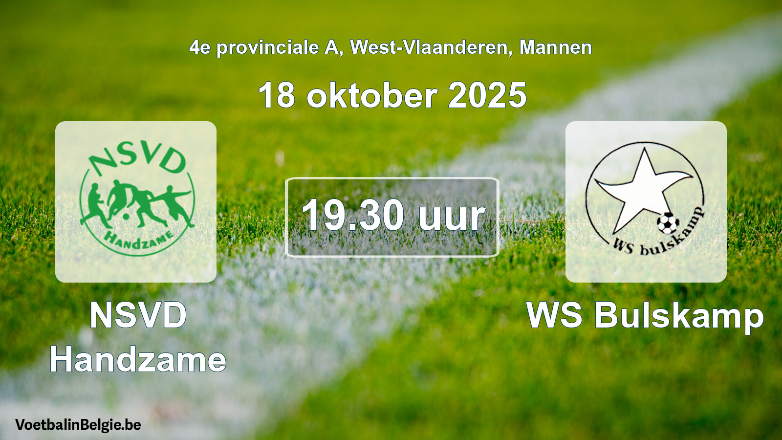 Scheduled match men football: NSVD Handzame - WS Bulskamp (18 October 2025)