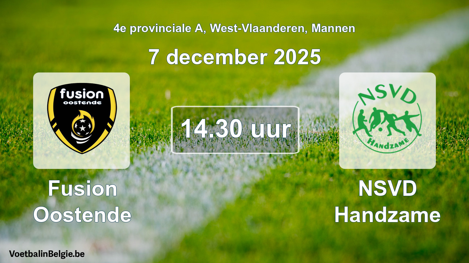 Scheduled match men football: Fusion Oostende - NSVD Handzame (7 December 2025)
