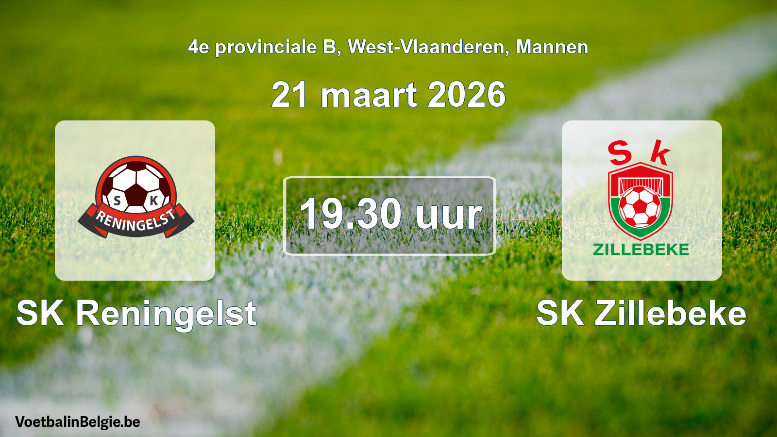 Scheduled match men football: SK Reningelst - SK Zillebeke (21 March 2026)