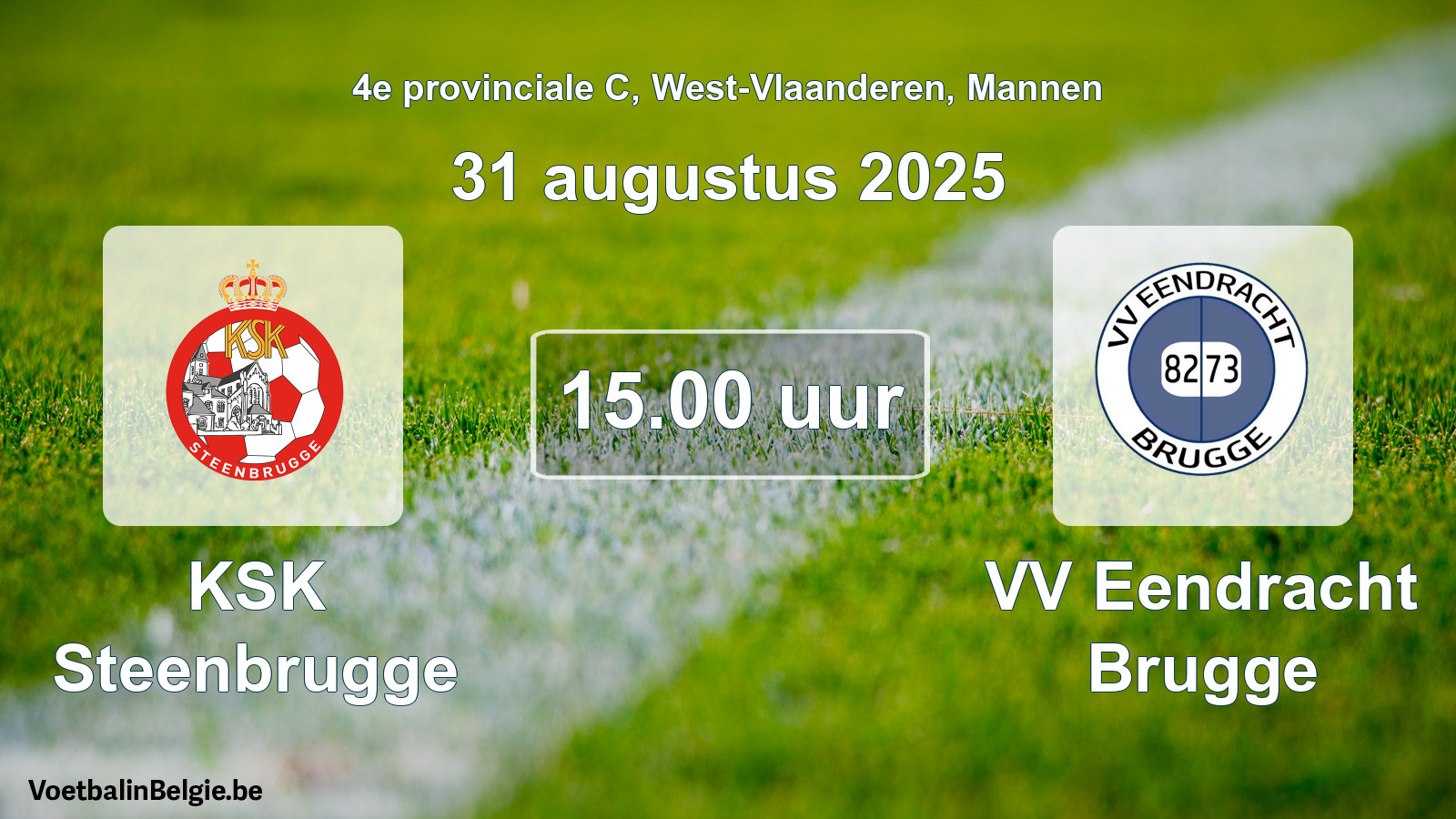 Scheduled match men football: KSK Steenbrugge - VV Eendracht Brugge (31 August 2025)