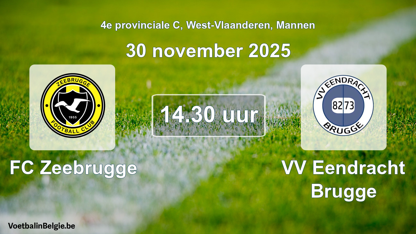 Scheduled match men football: FC Zeebrugge - VV Eendracht Brugge (30 November 2025)