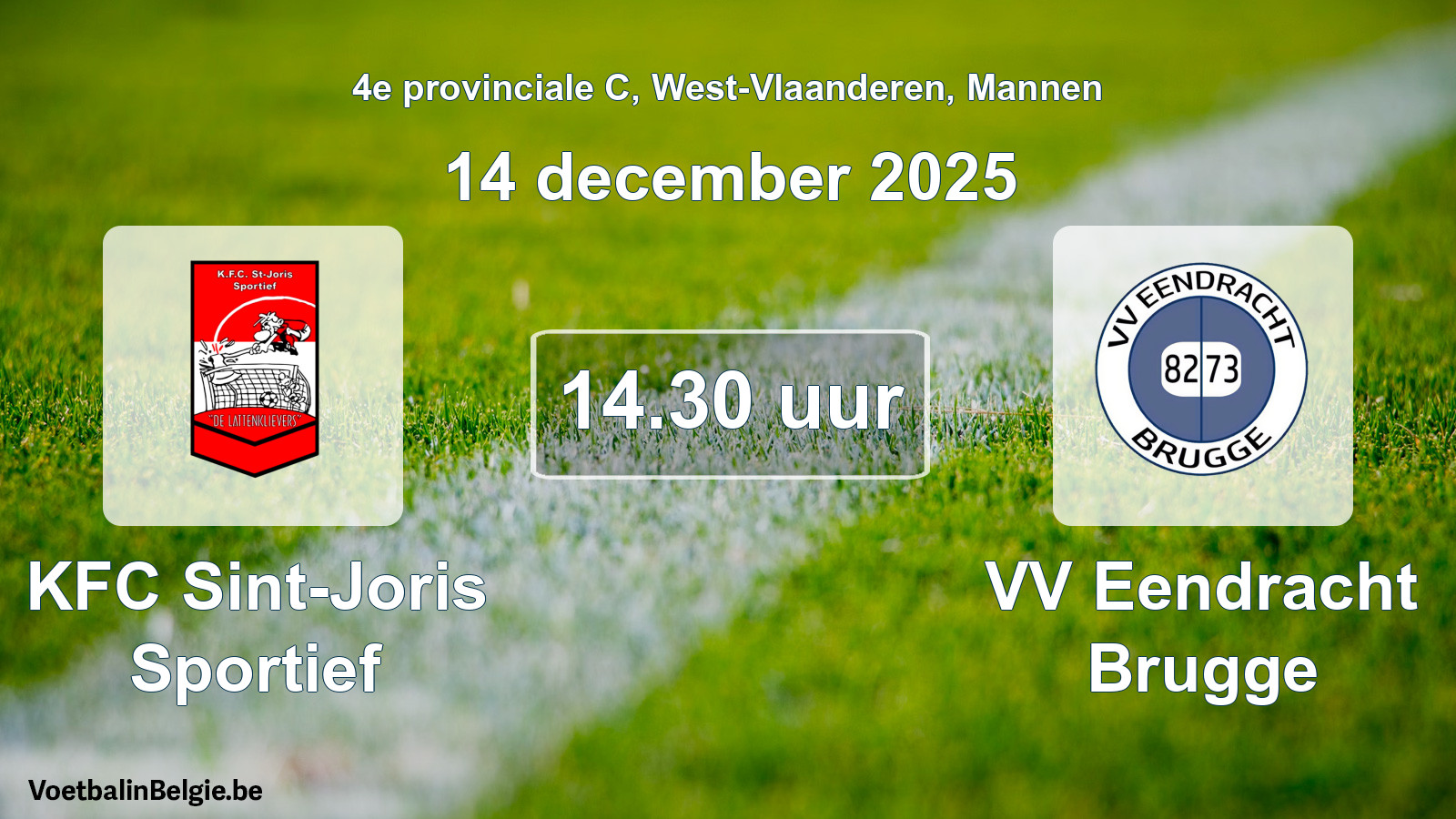 Scheduled match men football: KFC Sint-Joris Sportief - VV Eendracht Brugge (14 December 2025)