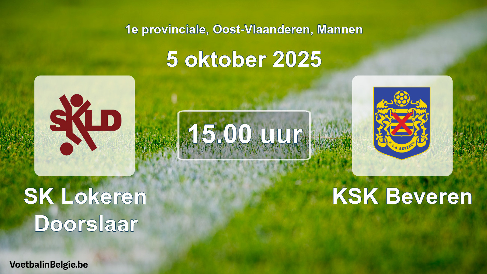 Scheduled match men football: SK Lokeren Doorslaar - KSK Beveren (5 October 2025)