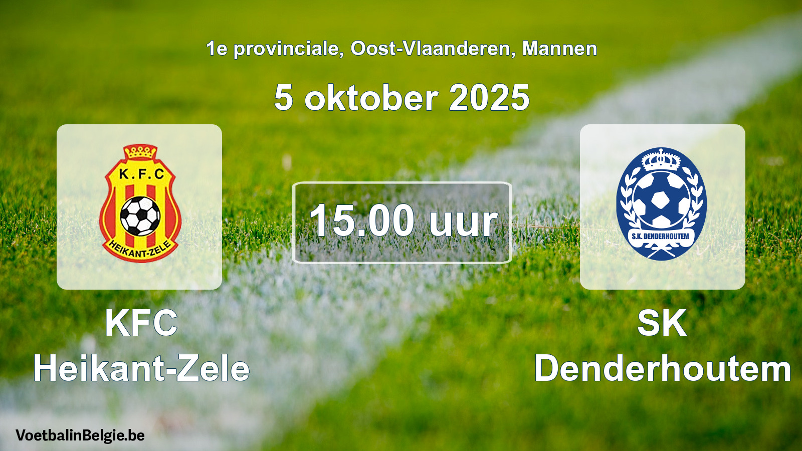 Scheduled match men football: KFC Heikant-Zele - SK Denderhoutem (5 October 2025)