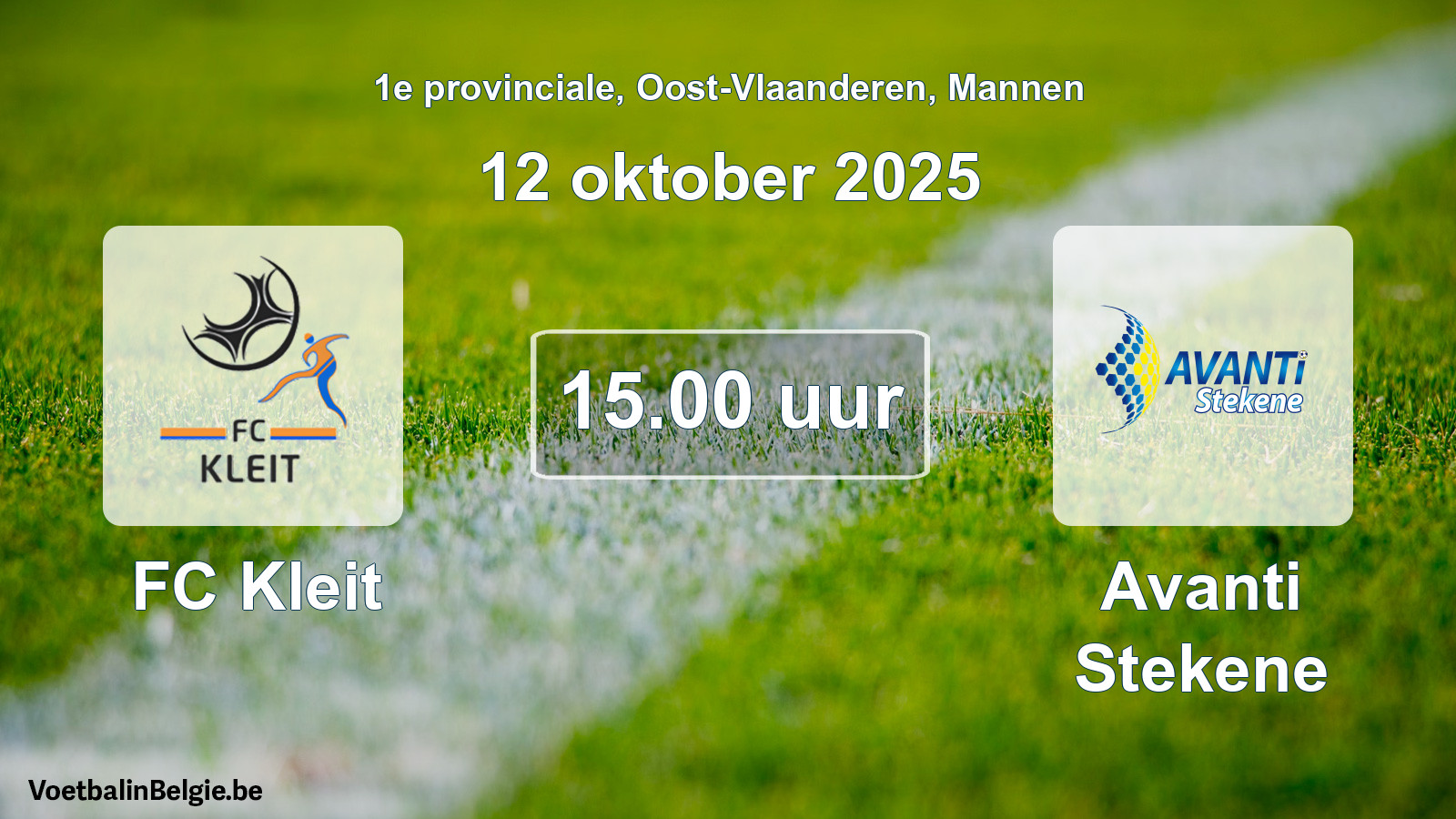 Scheduled match men football: FC Kleit - Avanti Stekene (12 October 2025)
