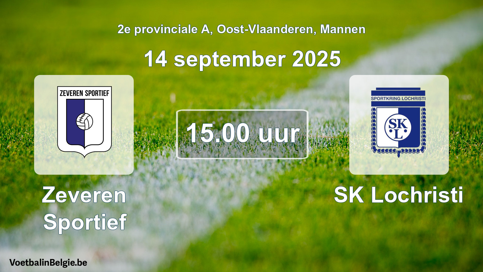 Geplantes Spiel männer-Fußball: Zeveren Sportief - SK Lochristi (14 September 2025)