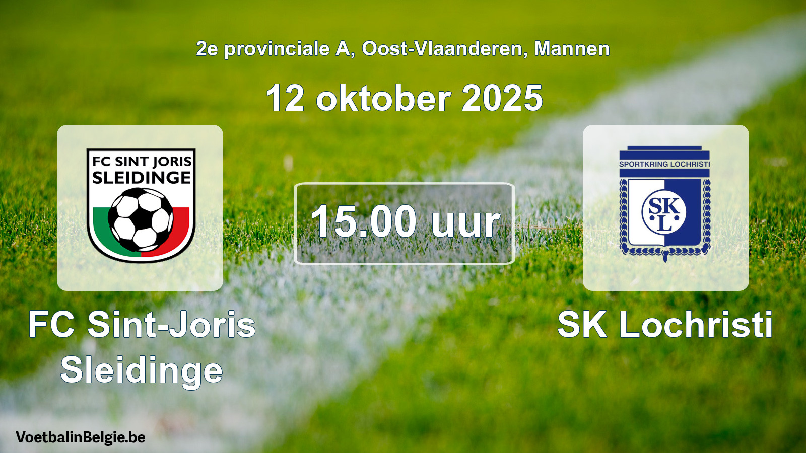 Scheduled match men football: FC Sint-Joris Sleidinge - SK Lochristi (12 October 2025)