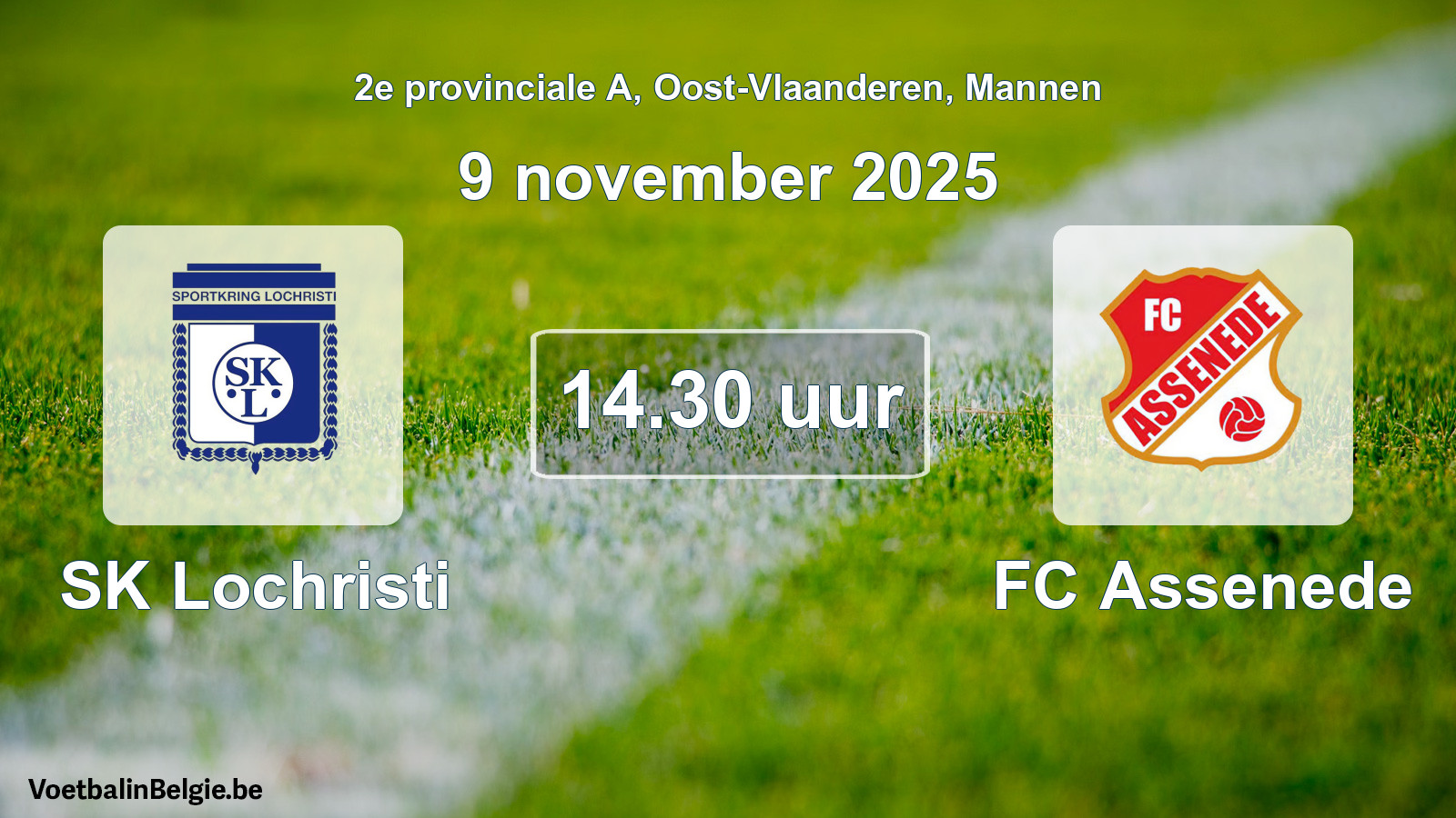 Scheduled match men football: SK Lochristi - FC Assenede (9 November 2025)