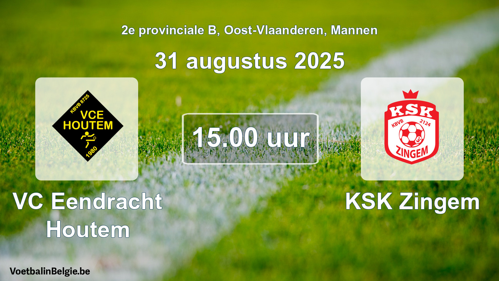 Scheduled match men football: VC Eendracht Houtem - KSK Zingem (31 August 2025)
