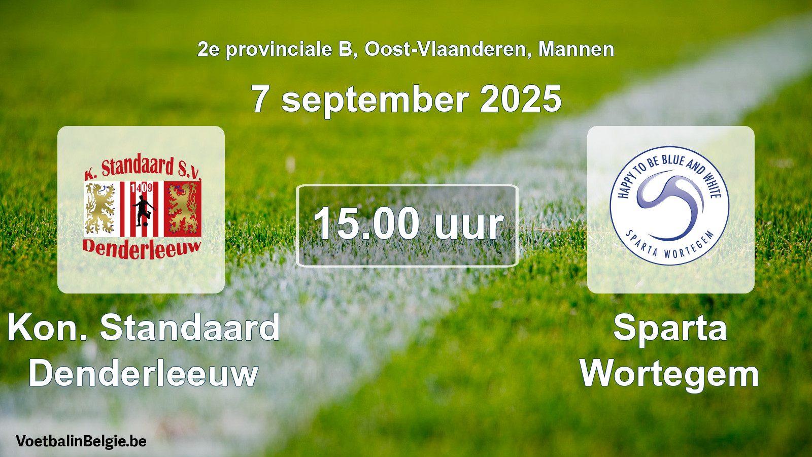 Scheduled match men football: Kon. Standaard Denderleeuw - Sparta Wortegem (7 September 2025)
