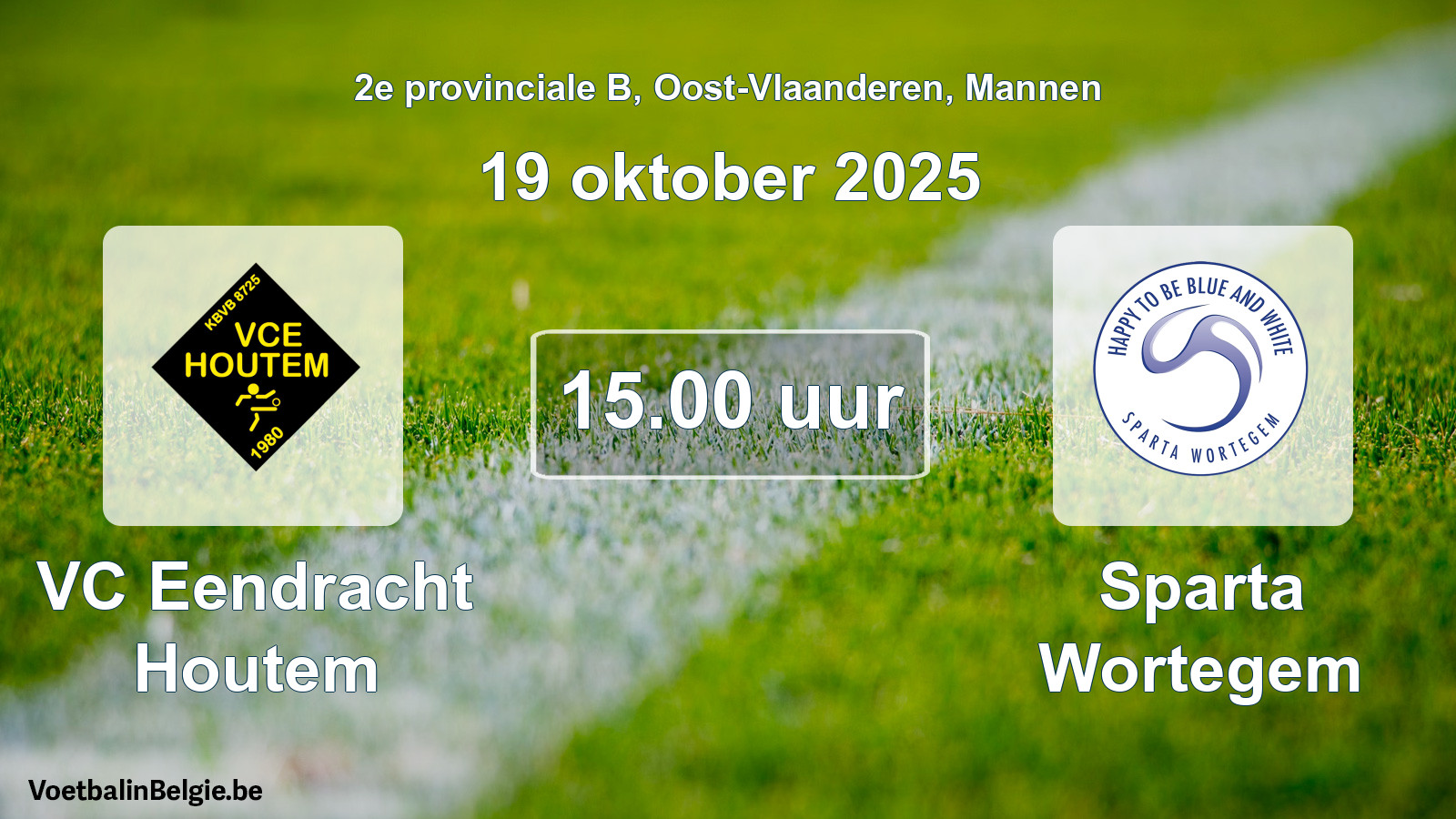 Scheduled match men football: VC Eendracht Houtem - Sparta Wortegem (19 October 2025)