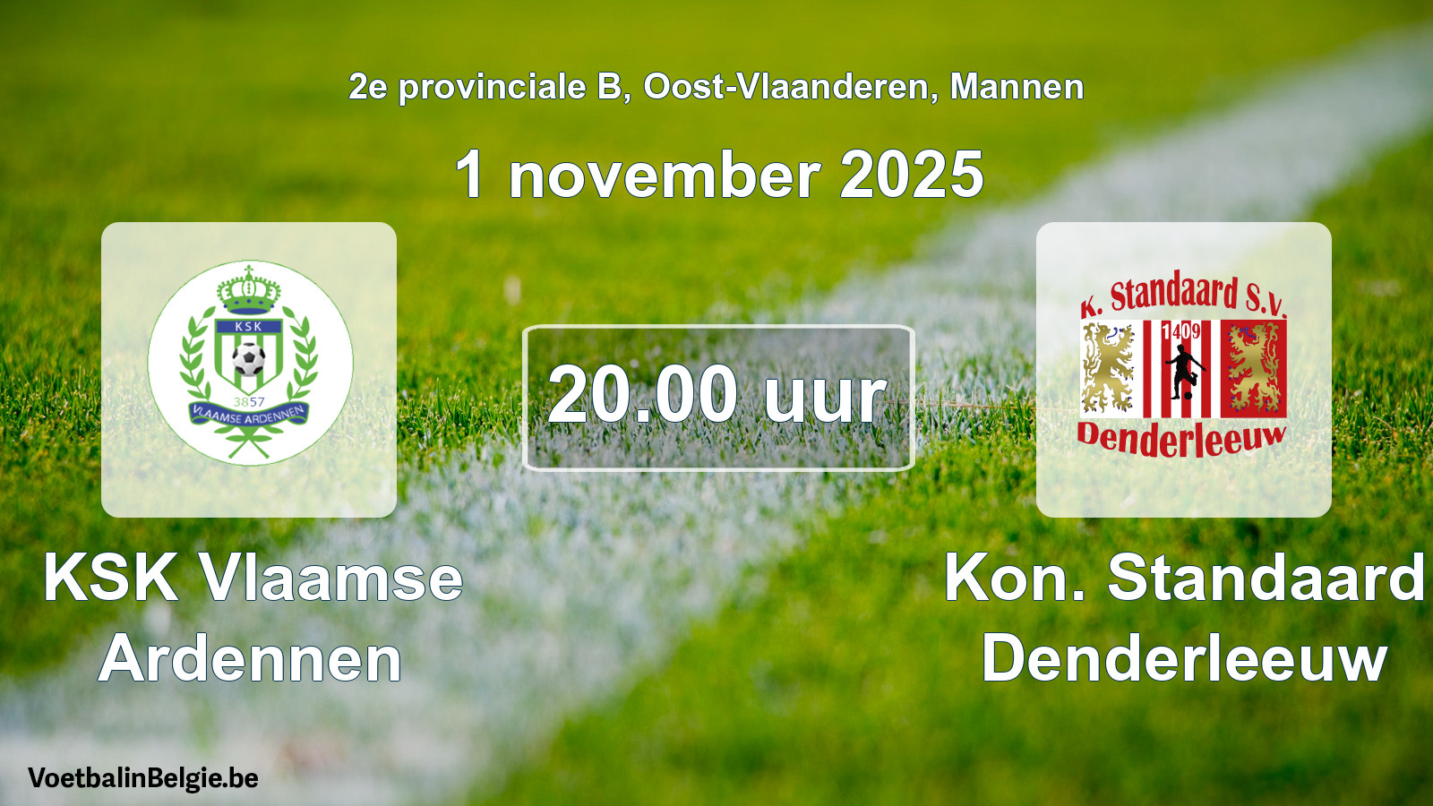 Scheduled match men football: KSK Vlaamse Ardennen - Kon. Standaard Denderleeuw (1 November 2025)