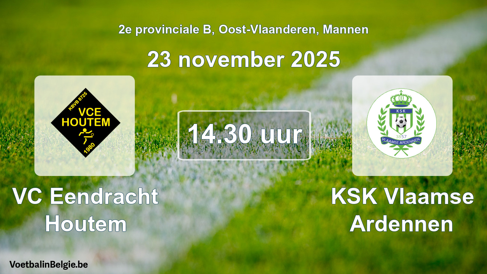 Scheduled match men football: VC Eendracht Houtem - KSK Vlaamse Ardennen (23 November 2025)