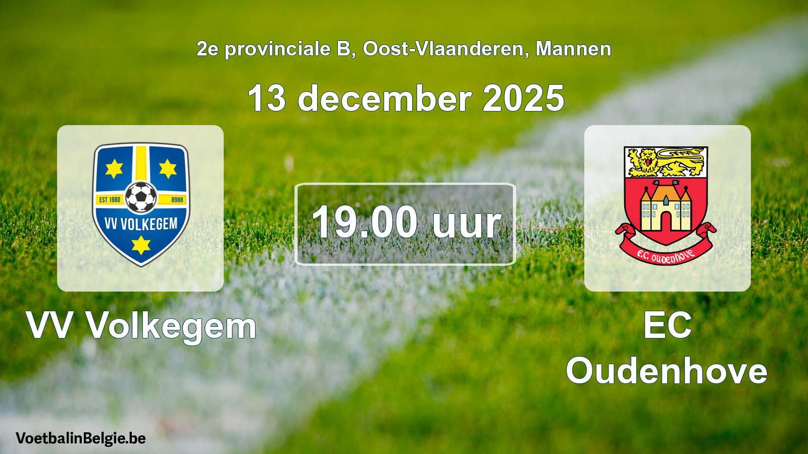 Scheduled match men football: VV Volkegem - EC Oudenhove (13 December 2025)