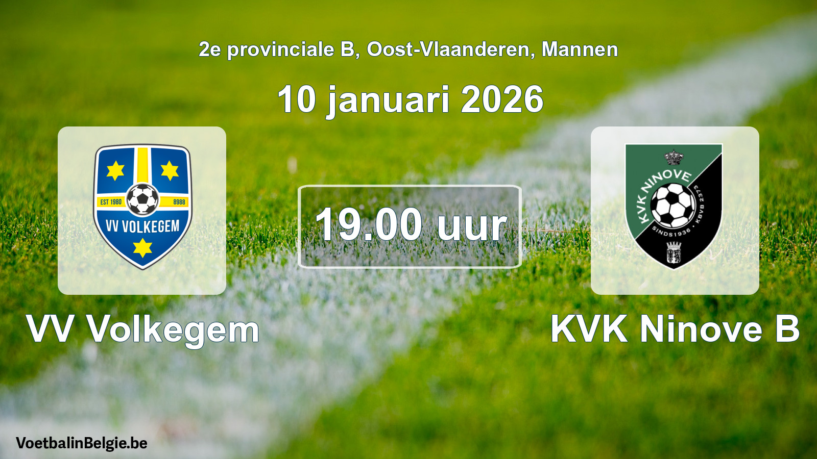 Scheduled match men football: VV Volkegem - KVK Ninove B (10 January 2026)