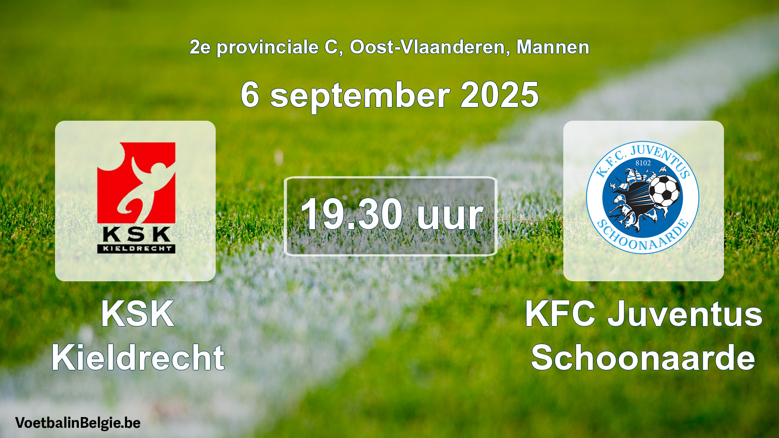 Scheduled match men football: KSK Kieldrecht - KFC Juventus Schoonaarde (6 September 2025)