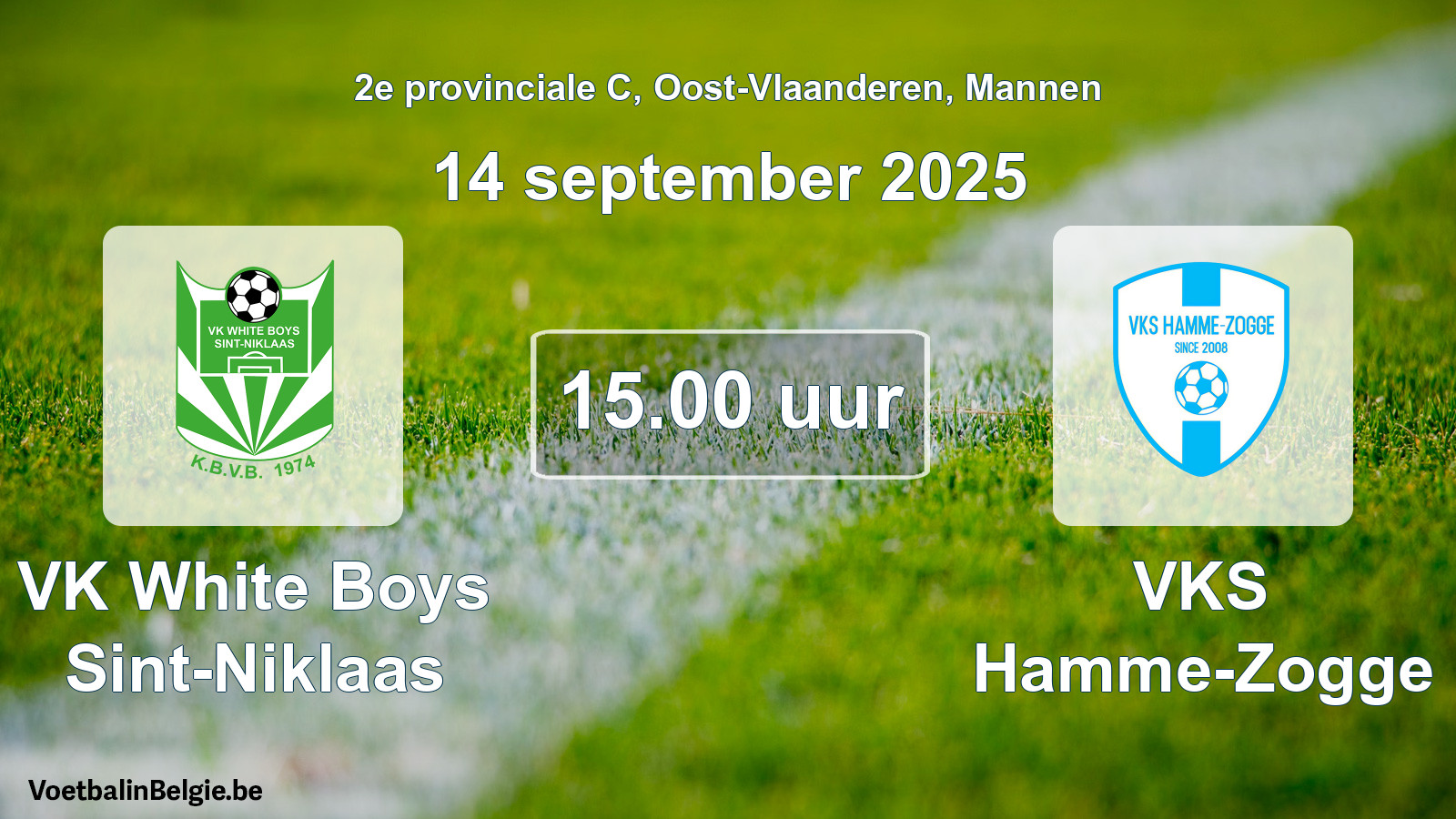 Scheduled match men football: VK White Boys Sint-Niklaas - VKS Hamme-Zogge (14 September 2025)
