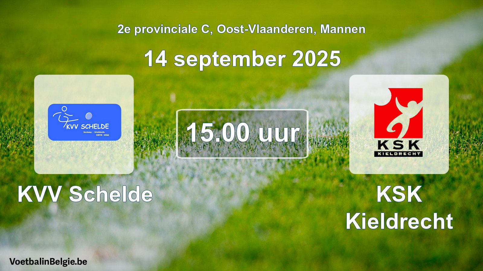 Scheduled match men football: KVV Schelde - KSK Kieldrecht (14 September 2025)