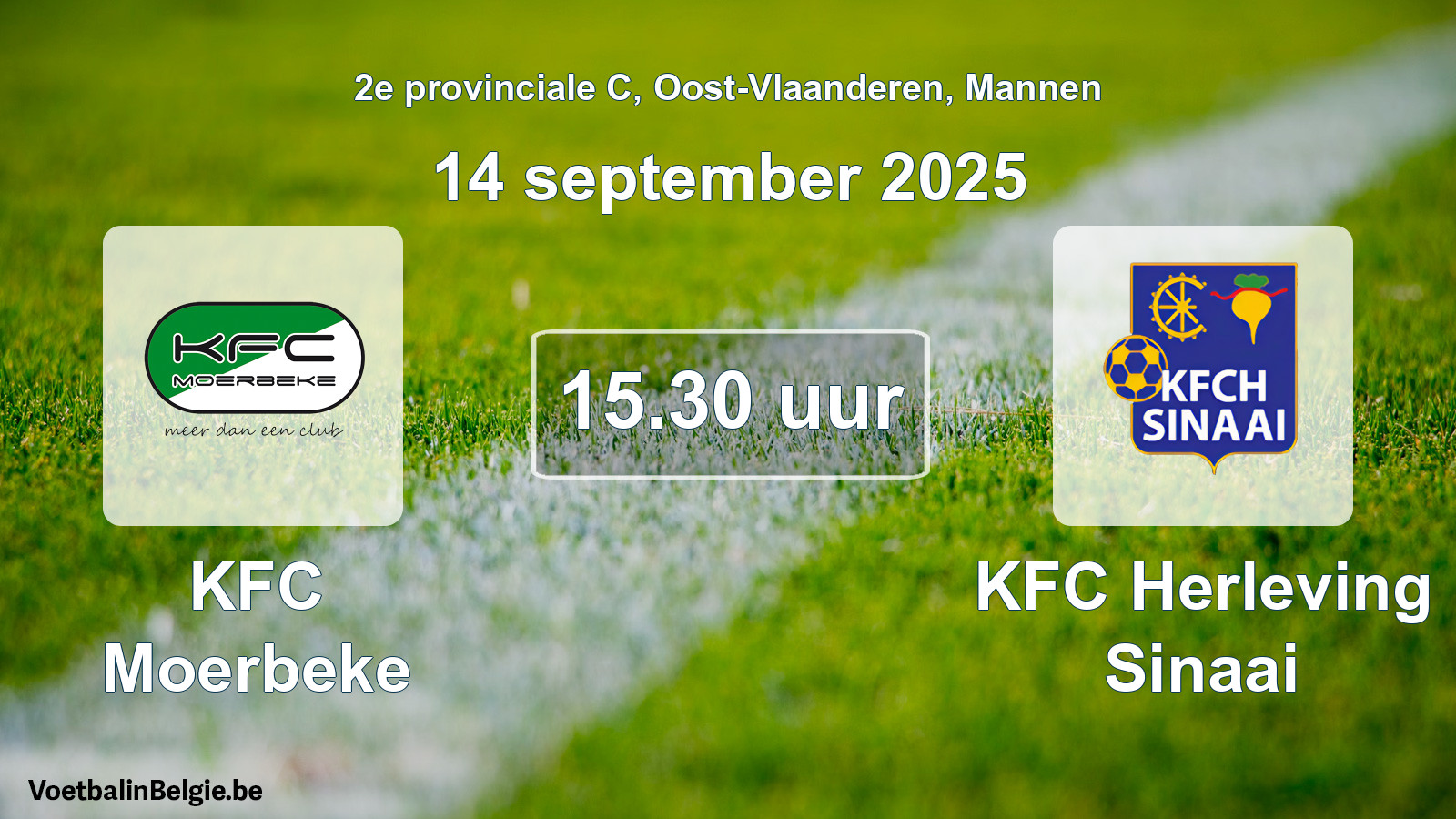 Scheduled match men football: KFC Moerbeke - KFC Herleving Sinaai (14 September 2025)