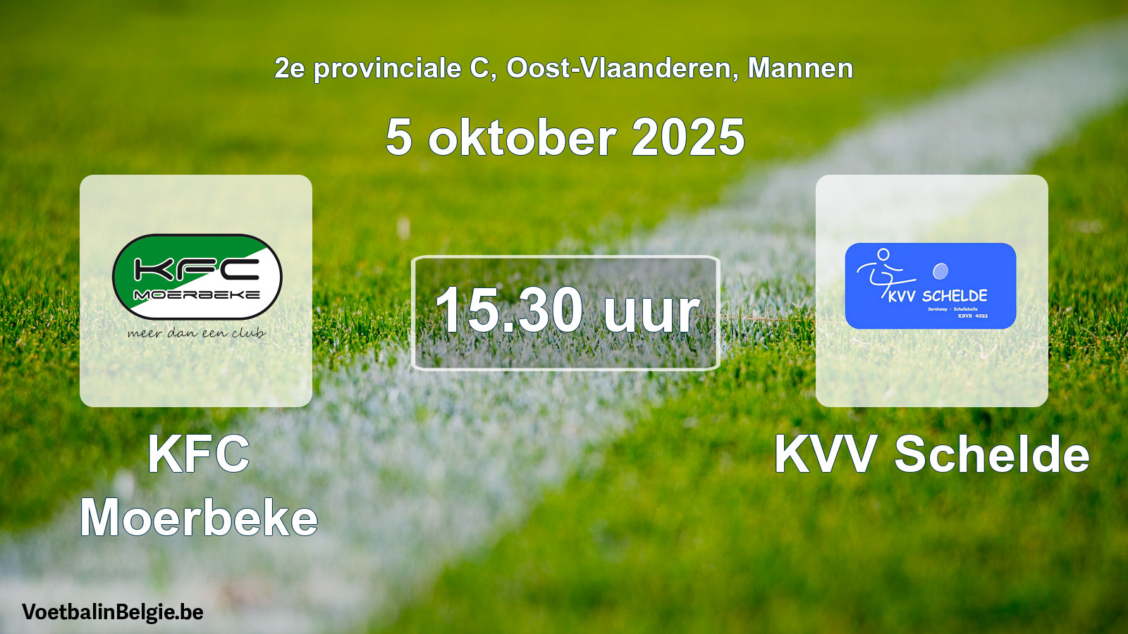 Scheduled match men football: KFC Moerbeke - KVV Schelde (5 October 2025)